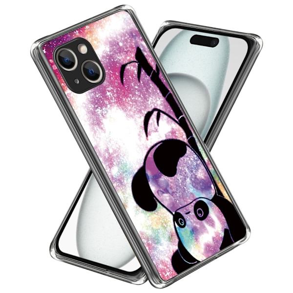Deco iPhone 15 Plus deksel - Søt Panda Pink