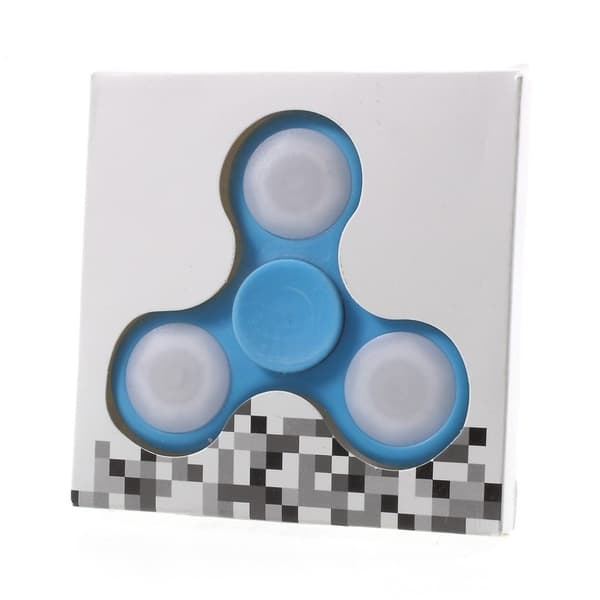 Fidget spinner tri-spinner - Ljusblå Blå