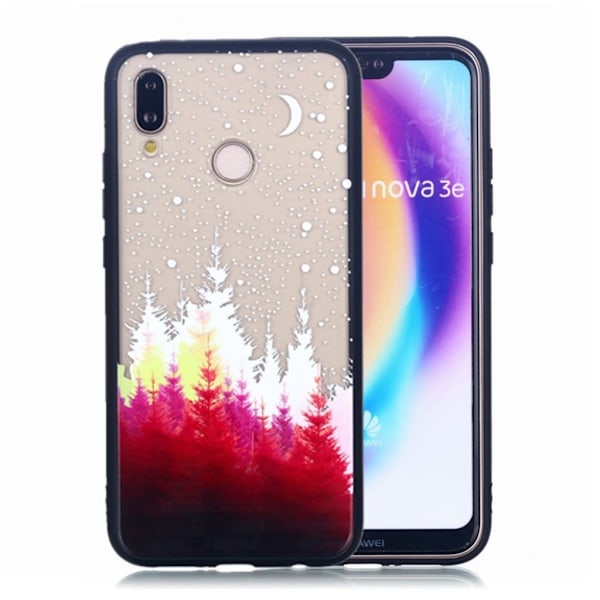 Huawei P20 Lite Kumi Ja Kohokuvioitu PC ja TPU Takasuoja Kuori - Metsä Multicolor