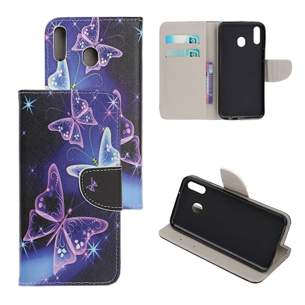 Butterfly läder Samsung Galaxy A40 fodral - Flerfärgad multifärg
