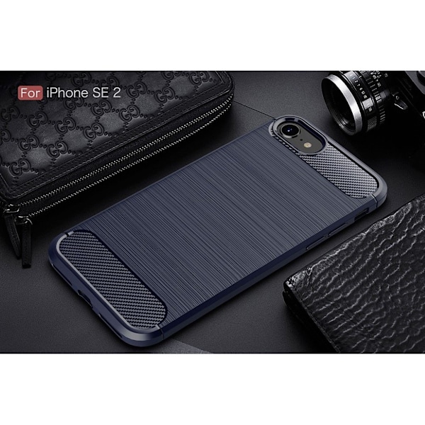 Carbon Flex iPhone SE 2020 skal - Blå Blå