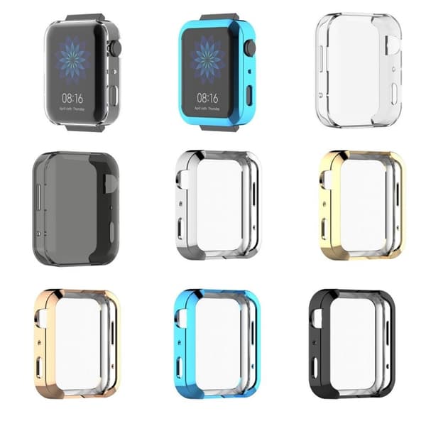 Xiaomi Mi Watch metallic galvanisering etui - Sort Black