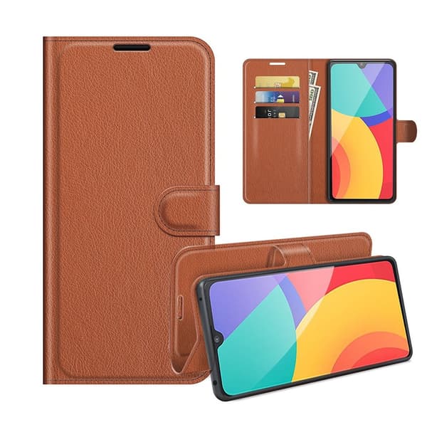 Klassisk Alcatel 1L (2021) flip etui - Brun Brown