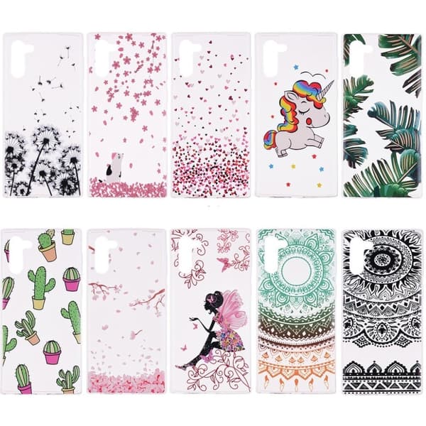 Deco Samsung Galaxy Note 10 deksel - Blader Multicolor