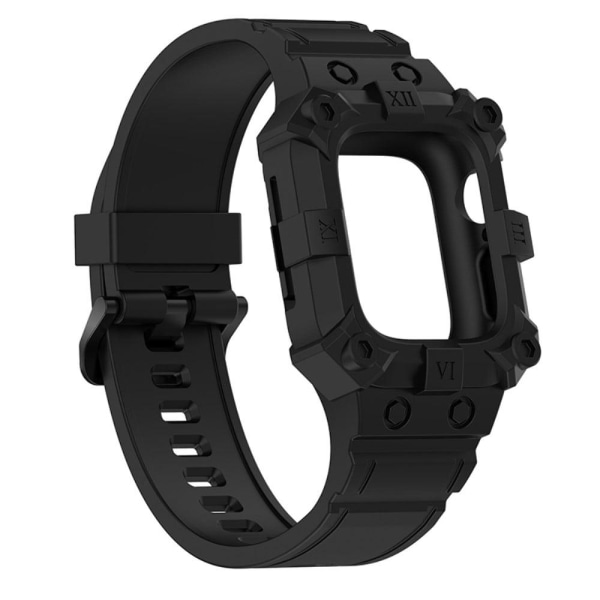 Apple Watch (41mm) viileä silikoninen ranneke ja suojus - Musta Black