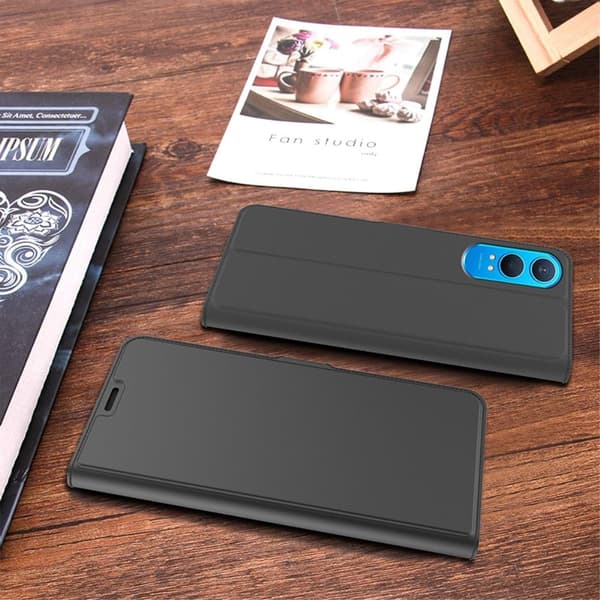 Sileä ja ohut premium-PU-nahkakotelo OnePlus Nord CE4 - Musta Black