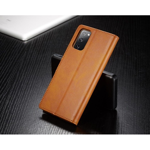 LC.Imeeke läder Samsung Galaxy S20 FE 5G / Samsung Galaxy S20 FE fodral - Brun Brun