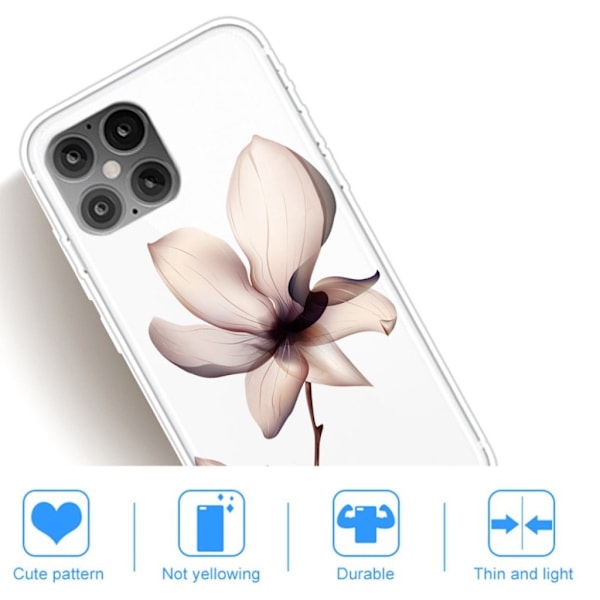 Deco iPhone 12 Pro / iPhone 12 skal - Vacker Blomma Rosa