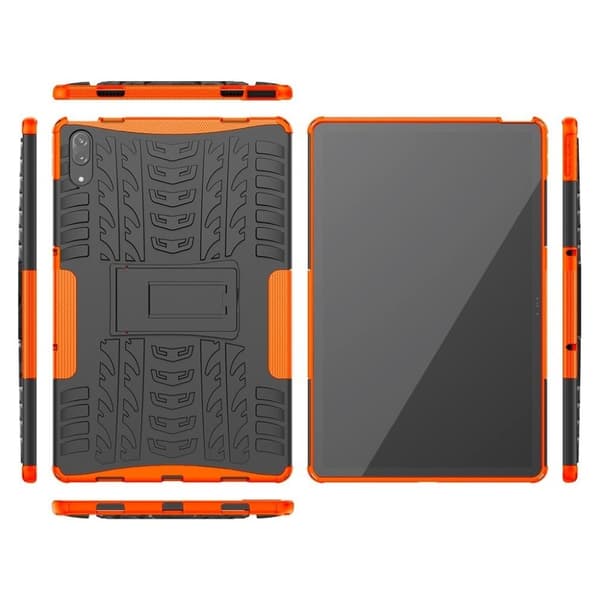 Lenovo Tab P11 Pro hybridfodral med däckdesign - Orange Orange
