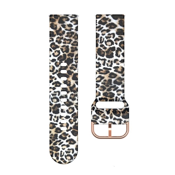 22 mm universal urrem i silikone med cool mønster - Leopard Multicolor