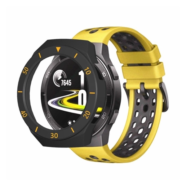 Huawei Watch GT 2e designcover med dobbelt farveskala - Sort / Guld Black