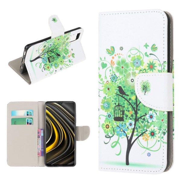 Wonderland Xiaomi Poco M3 flip etui - grønt træ Green