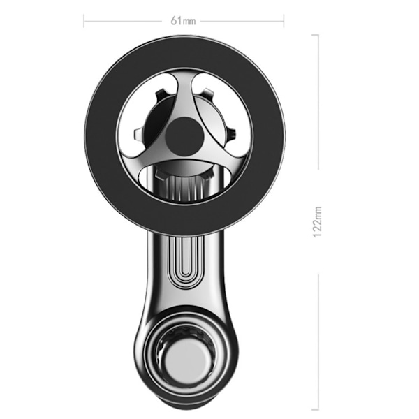 Universell, roterbar biltelefonholder med luftventil Black