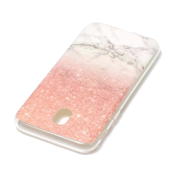 Marmormotiv Samsung Galaxy J5 (2017) skal - Rosa / Vit multifärg