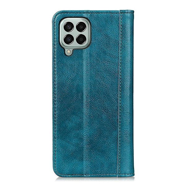 Äkta läder Samsung Galaxy M33 5G fodral med magnetisk stängning Grön