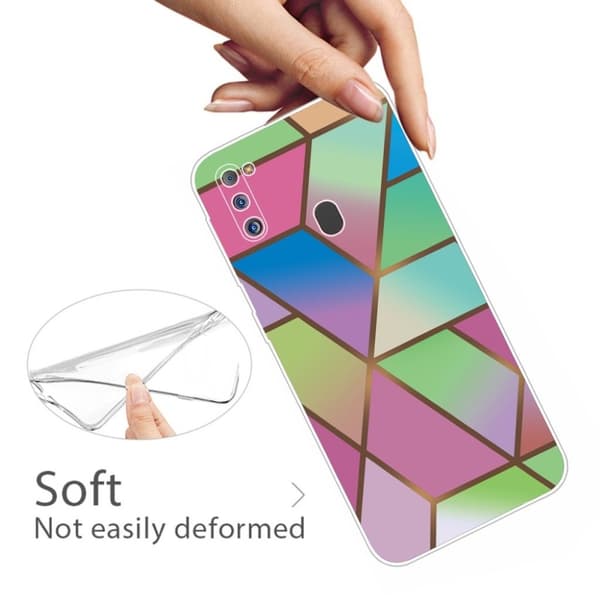 Marble Samsung Galaxy M21 2021 Etui - Rose / Green og Blue Gradients Multicolor
