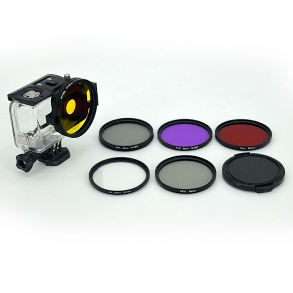 GoPro Hero 5 linse-kit - 6 farvede filtre Multicolor