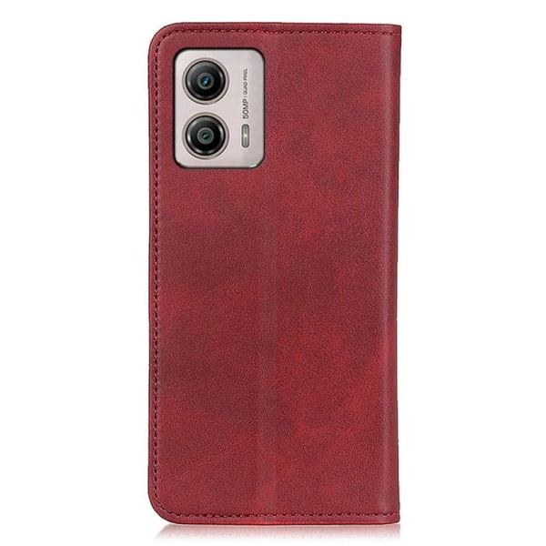 Lompakko-style Aitoa Nahkaa Läppäkotelo For Motorola Moto G23 / G13 / G23 - Punainen Red