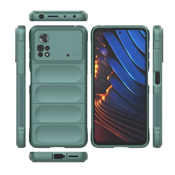 Blødt grebsformet cover til Xiaomi Poco X4 Pro 5G - Grøn Green