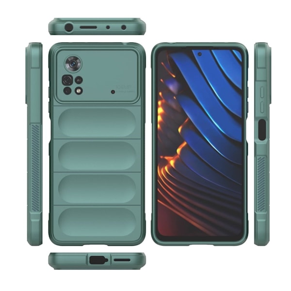 Mjukt greppformat Xiaomi Poco X4 Pro 5G skal - Grön Grön
