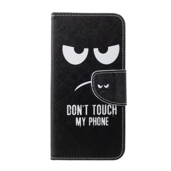 Samsung Galaxy S10 Plus risti pintainen nahkainen flip suojakotelo - Do not Touch My Phone Multicolor