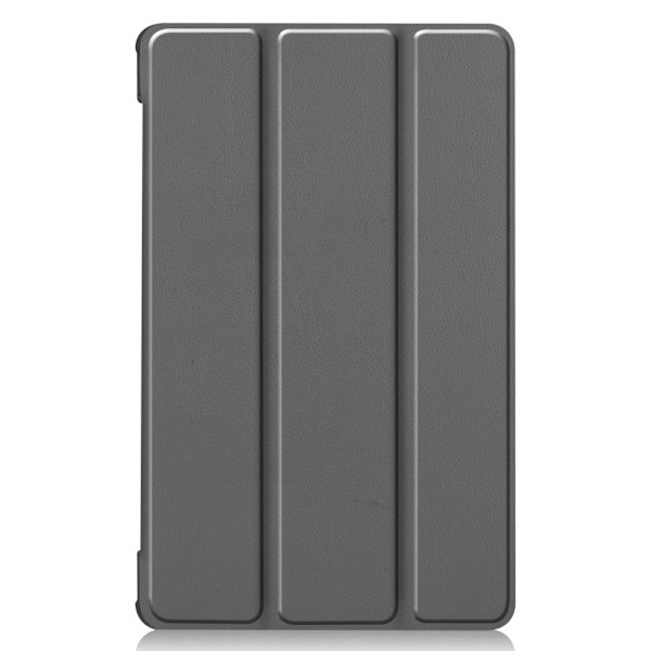 Tri-fold läderfodral för Lenovo Tab M8 (3:e generationen) - Grå Silvergrå
