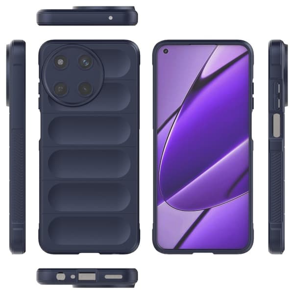 Blødt grebsformet Realme 11 5G cover - Mørkeblå Blue