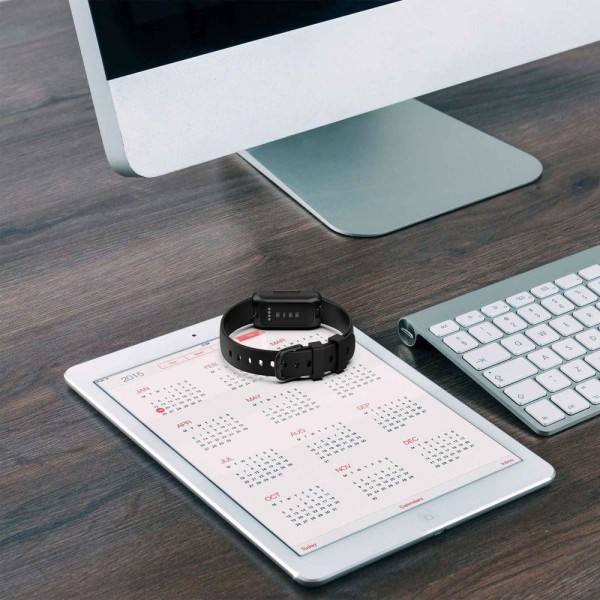Fitbit Inspire 3 klockarmband i silikon - Rockgrå Storlek: L Silvergrå