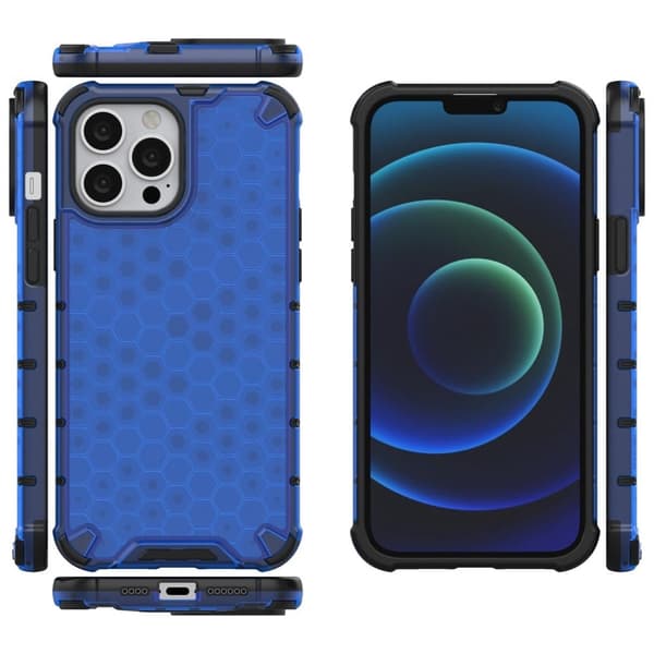 Bofink Honeycomb iPhone 14 Pro deksel - Blå Blue