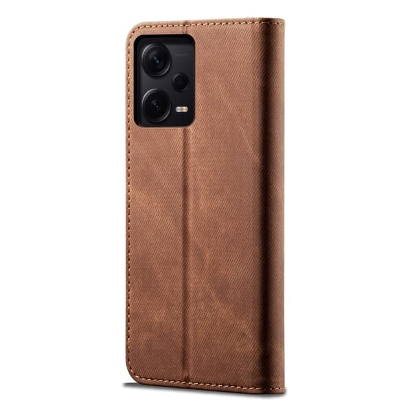 Jeans Xiaomi Redmi Note 12 Pro Flippetui - Kaffe Brown