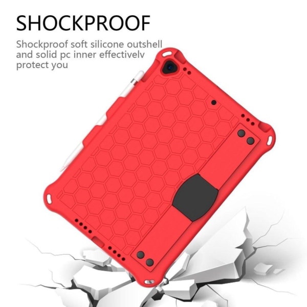 iPad 10.2 (2019) honeycomb EVA silikone kombo etui - Rød Red