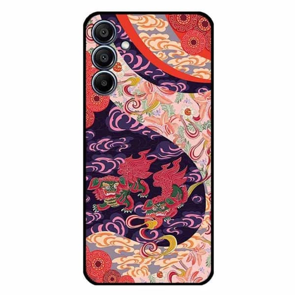 Imagine Samsung Galaxy M15 skal - Dubbla Lejon I Moln Rosa