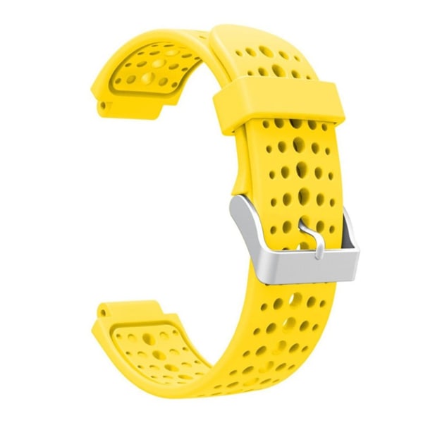 Garmin Forerunner 220 / 230 / 235 / 620 / 630 pyöreät reiät silikoninen kellonauha - Keltainen Yellow