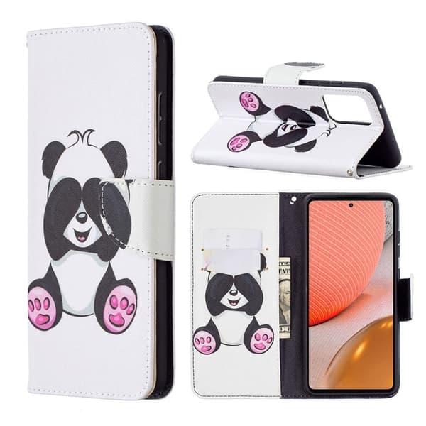 Wonderland Samsung Galaxy A72 5G Flippetui - Panda White