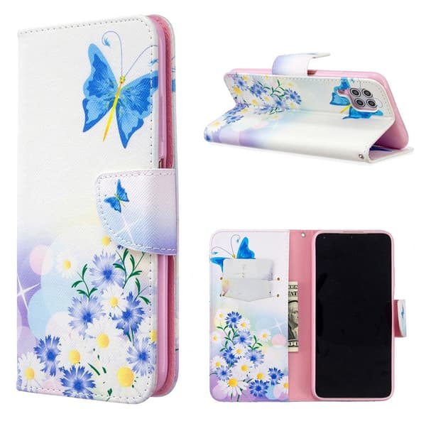 Wonderland Huawei P40 Lite / Nova 6 SE Etui - Blå Sommerfugl Blue