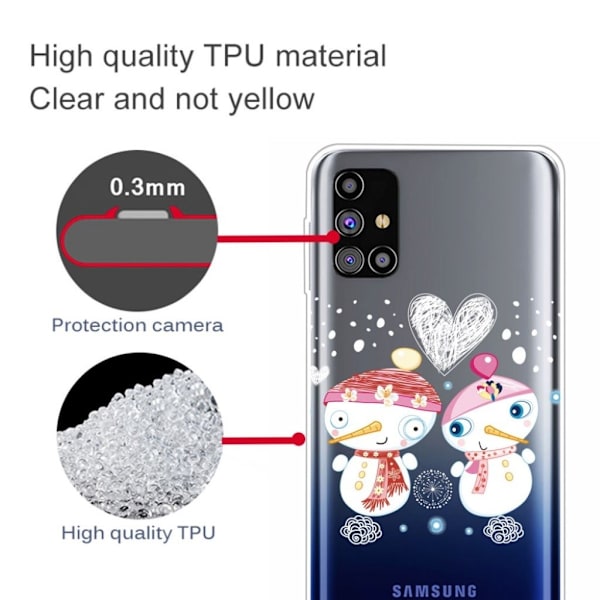 Juletaske til Samsung Galaxy M31s - Hjerte White