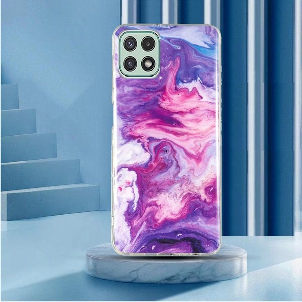 Marmormotiv Samsung Galaxy A22 5G skal - Flerfärgad multifärg