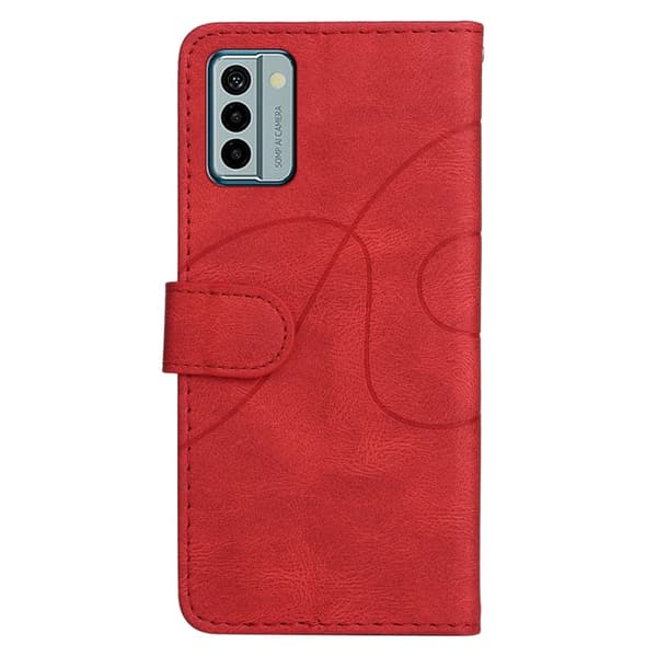 Teksturert læretui med stropp for Nokia G22 - Rød Red