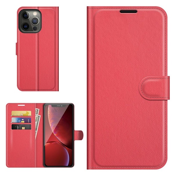 Classic iPhone 13 Pro Max flip etui - Rød Red