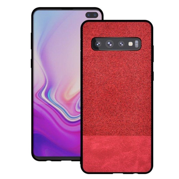 Samsung Galaxy S10 cloth spliced case - Red Red
