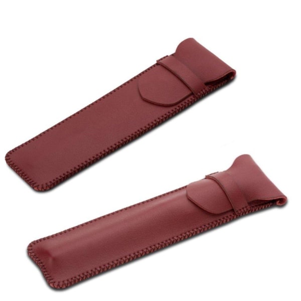 SOYAN Apple Pencil leather case - Smooth Texture /  Red Red