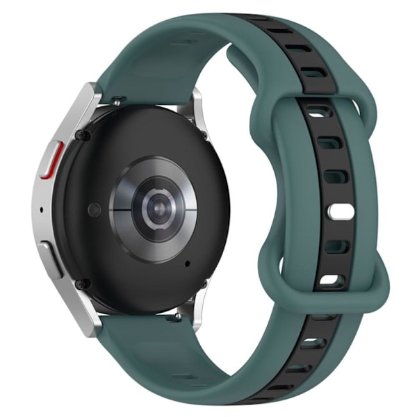 22mm Universal kaksivärinen silikoni ranneke - Oliivinvihreä / Musta Green