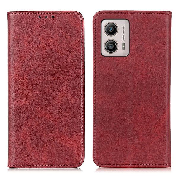 Äkta läder Motorola Moto G53 / Motorola Moto G13 / Motorola Moto G23 fodral - Röd Röd