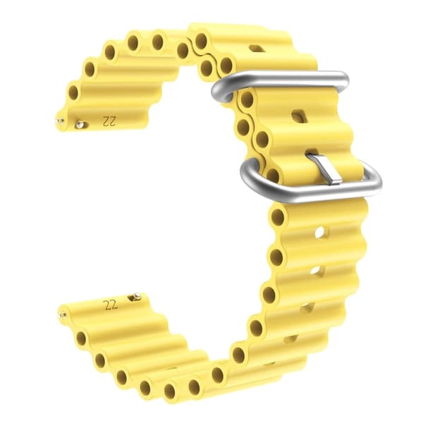 22 mm universal urrem i silikone - Gul Yellow
