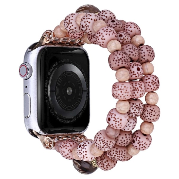 Apple Watch Series 8 (41mm) bodhi-formet urrem i perlestil - Lyserød Pink