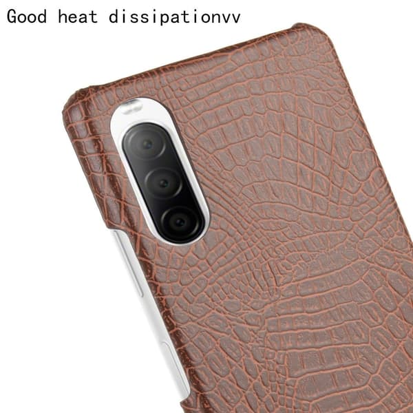 Croco Sony Xperia 10 II deksel - Brun Brown