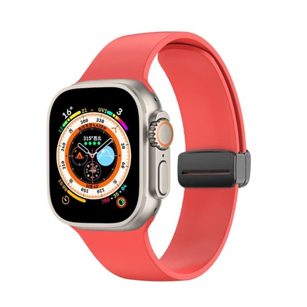 Apple Watch Series 8 (41mm) enkel silikonerem - Rød Red