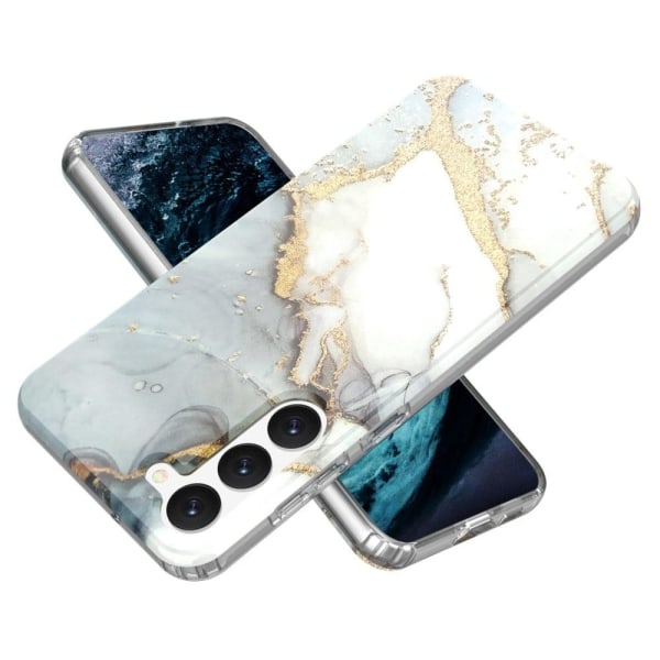 Marble Samsung Galaxy S23 Plus Etui - Grå Silver grey