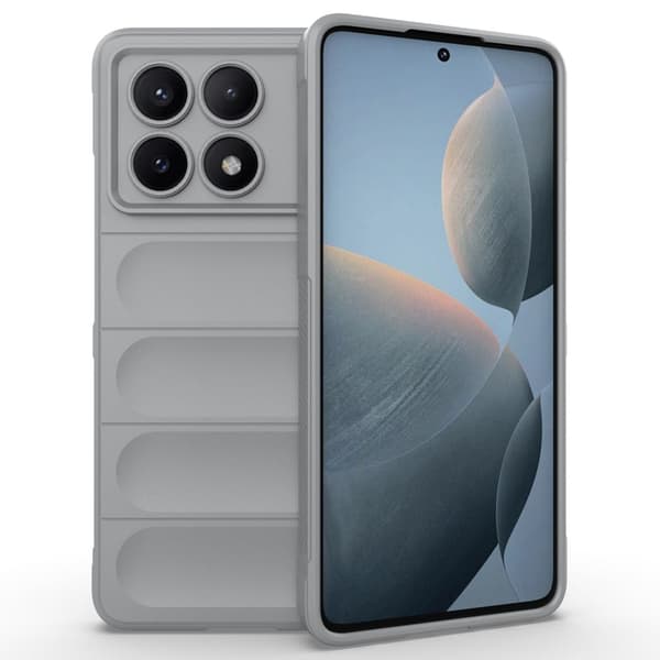 Deksel med mykt grep for Xiaomi Redmi K70E - Lysegrå Silver grey