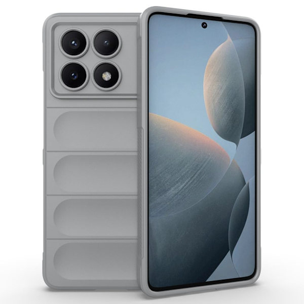 Mjukt greppformat Xiaomi Redmi K70E skal - Ljusgrå Silvergrå